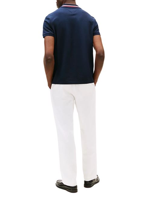 Polo uomo blu in cotone Tommy Hilfiger | MW0MW38484DW5